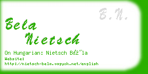 bela nietsch business card